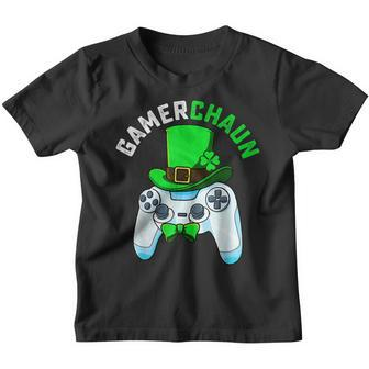 Video Game Leprechaun St Patricks Day Gaming Kids Boys Gamer Youth T-shirt - Seseable