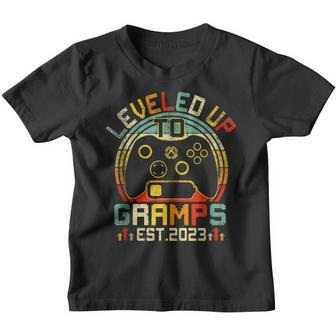 Video Game Level Up To Gramps 2023 New Dad Fathers Day Youth T-shirt - Thegiftio UK