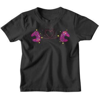 Video Gamer Heart Valentines Day Funny Game Lover Controller Youth T-shirt - Thegiftio UK