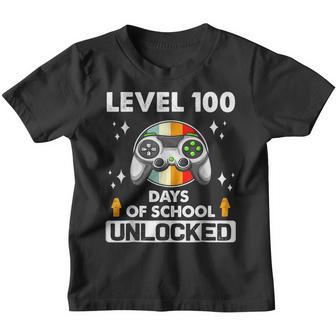 Video Gamer Student 100Th Day Teacher 100 Days Of School V2 Youth T-shirt - Thegiftio UK