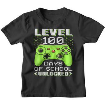 Video Gamer Student 100Th Day Teacher 100 Days Of School V3 Youth T-shirt - Thegiftio UK