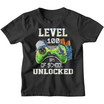 Video Gamer Student 100Th Day Teacher 100 Days Of School V4 Youth T-shirt - Thegiftio UK