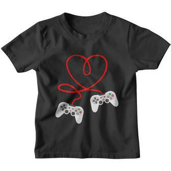 Video Gamer Valentines Day Tshirt With Controllers Heart Youth T-shirt - Monsterry UK