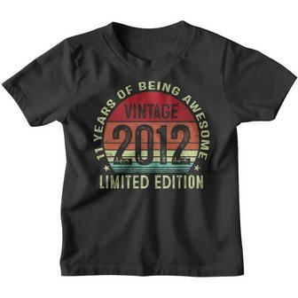 Vintage 2012 Made In 2012 11 Years Old 11Th Birthday Boy   Youth T-shirt
