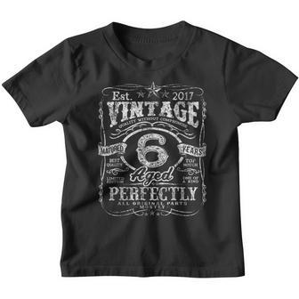 Vintage 2017 Limited Edition 6 Year Old 6Th Birthday Boys Youth T-shirt | Mazezy