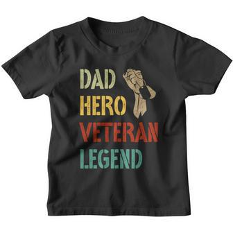 Vintage Dad Hero Veteran Legend Gift Youth T-shirt - Monsterry