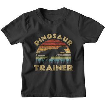 Vintage Dinosaur Trainer Halloween Costume Retro Sunset Dino Cool Gift Youth T-shirt - Monsterry