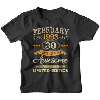 Vintage February 1993 30 Years Old Boy 30Th Birthday  Youth T-shirt