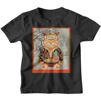 Vintage Kawaii Cat Anime Japanese Gift Girls Boys Nager V3 Youth T-shirt - Thegiftio UK