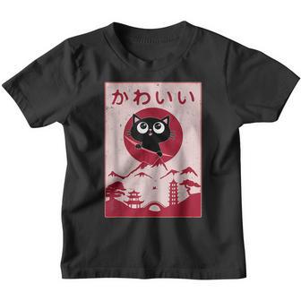 Vintage Kawaii Cat Anime Japanese Gift Girls Boys Nager V8 Youth T-shirt - Thegiftio UK