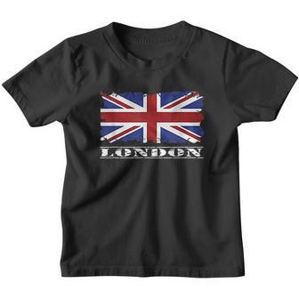 Vintage London British Uk Flag Union Jack Youth T-shirt - Thegiftio UK