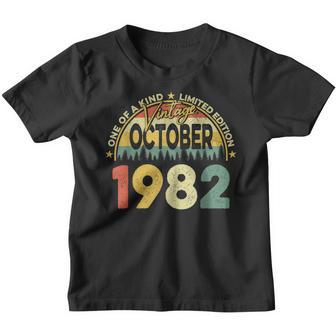 Vintage October 1982 Limiter Edition 40Th Birthday For Mens Youth T-shirt - Thegiftio UK
