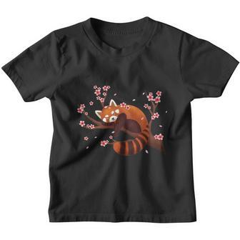 Vintage Red Panda Japanese Cherry Blossom Flower Youth T-shirt - Thegiftio UK
