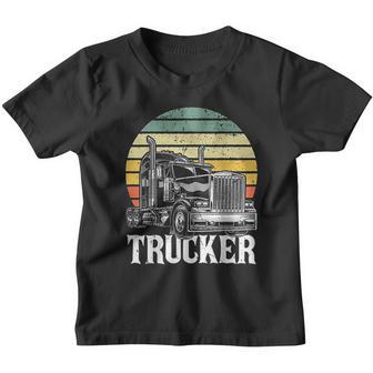 Vintage Trucker Big Rig Semi-Trailer Truck Driver Gift Youth T-shirt - Thegiftio UK