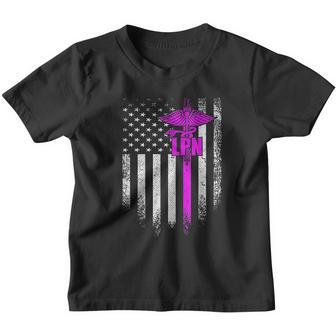 Vintage Usa Lpn Licensed Practical Nurse American Flag Gift Youth T-shirt - Thegiftio UK