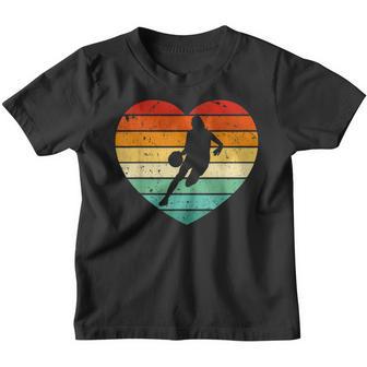 Vintage Valentines Day Heart Gift For Basketball Player Girl Youth T-shirt - Thegiftio UK