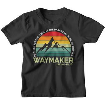 Vintage Waymaker Promise Keeper Miracle Worker Christian V2 Youth T-shirt - Thegiftio UK