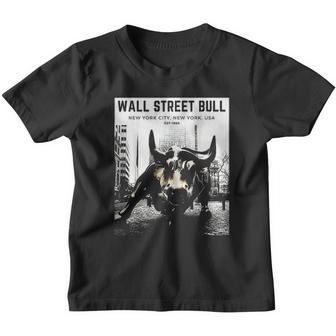 Wall Street Bull Day Trading Stock Market Youth T-shirt - Thegiftio UK