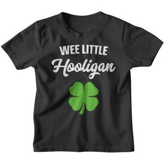 Wee Little Hooligan Shirt Kids Boys Funny St Patricks Day Youth T-shirt | Mazezy