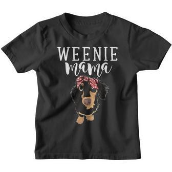 Weenie Mama Dog Mom Women Girls Gift Cute Dachshund Youth T-shirt - Thegiftio UK