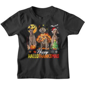 Weimaraner Happy Hallothanksmas Youth T-shirt - Thegiftio UK