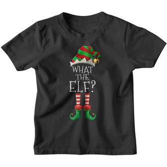 What The Elf Matching Family Group Christmas Party Pajama Youth T-shirt - Thegiftio UK