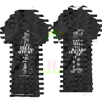 Wine Elf Matching Family Group Christmas Pajama Youth T-shirt - Monsterry