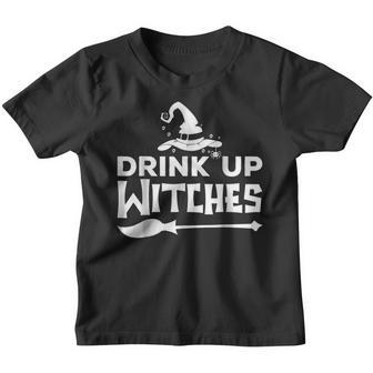 Witch Halloween Costume For Women Drink Up Witches Funny Pun V2 Youth T-shirt - Thegiftio UK