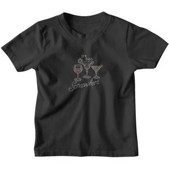 With It Is 5 Oclock Somewhere In Rhinestones Youth T-shirt - Thegiftio UK