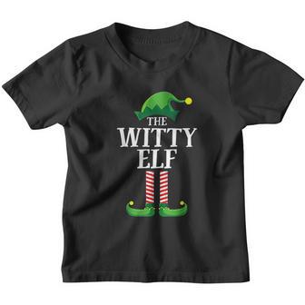 Witty Elf Matching Family Group Christmas Party Youth T-shirt - Thegiftio UK