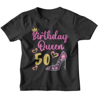 Womens 50Th Birthday Queen 50 Years Fifty Youth T-shirt - Thegiftio UK