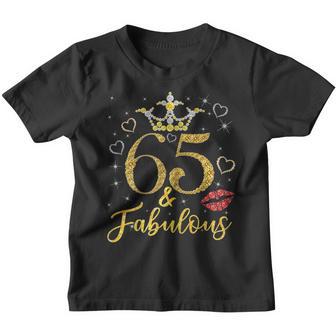 Womens 65 Years Old Fabulous Diamond Crown Happy 65Th Birthday Youth T-shirt - Thegiftio UK