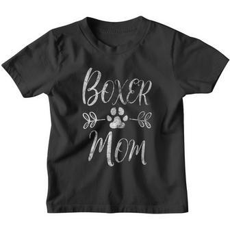 Womens Boxer Mom Boxer Dog Lover Owner Funny Boxer Dog Mom Youth T-shirt - Monsterry