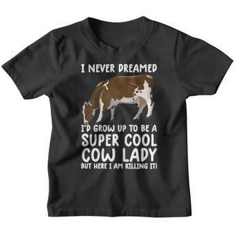 Womens Cool Cows For Women Girls Funny Cow Farmer Farm V3 Youth T-shirt - Thegiftio UK