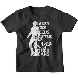 Womens Every Girl Needs A Little Rip In Her Jeans V4 Youth T-shirt - Thegiftio UK