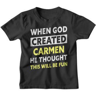 Womens Funny Carmen Name Saying Youth T-shirt - Thegiftio UK