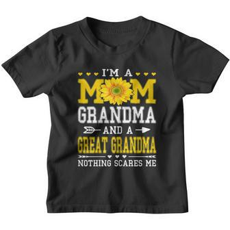 Womens Im A Mom Grandma Great Grandma Mothers Day Sunflower Women Youth T-shirt - Monsterry UK
