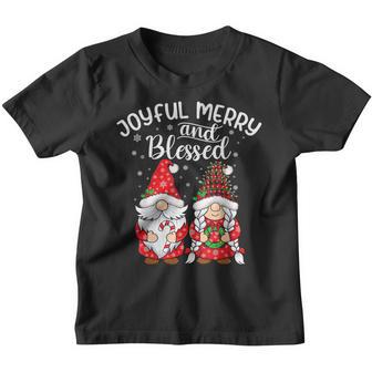 Womens Xmas Family Pajamas Check Red Plaid Christmas Gnomes Youth T-shirt - Thegiftio UK