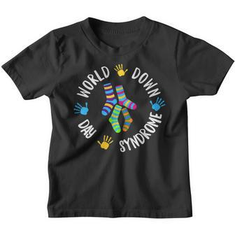 World Down Syndrome Day Awareness Socks Down Right Kids Gift Youth T-shirt | Mazezy DE