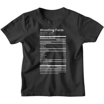 Wrestling Facts T-Shirt Funny Wrestler Nutrition Guide Quote Youth T-shirt - Thegiftio UK