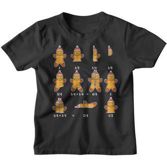 Xmas Cookies Santa Hat Fractions Math Teacher Christmas Youth T-shirt - Thegiftio UK