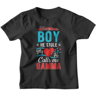 Xmas Gift From A Boy He Stole My Heart He Calls Me Gamma Youth T-shirt - Thegiftio UK