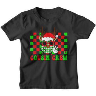 Xmas Groovy Christmas Cousin Crew 2022 Team Santa Squad Kids Youth T-shirt - Thegiftio UK