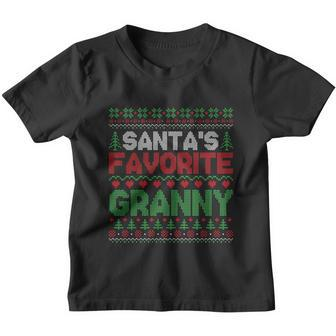 Xmas Santas Favorite Granny Funny Ugly Christmas Sweater Funny Gift Youth T-shirt - Monsterry
