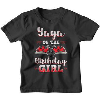 Yaya Of The Birthday Girl Ladybug Bday Party Celebration Youth T-shirt - Thegiftio UK