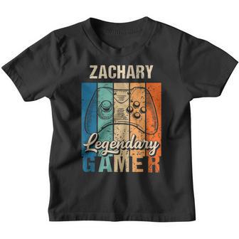 Zachary Name Gift - Personalized Legendary Gamer Youth T-shirt - Thegiftio UK