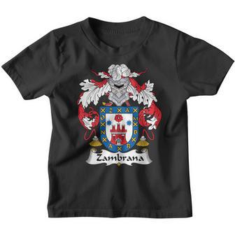 Zambrana Family Crest Spanish Family Crests Youth T-shirt - Thegiftio UK