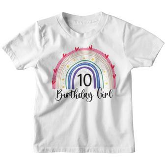 10 Year Old Rainbow 10Th Birthday Gifts For Girls 10 Bday Youth T-shirt - Thegiftio UK