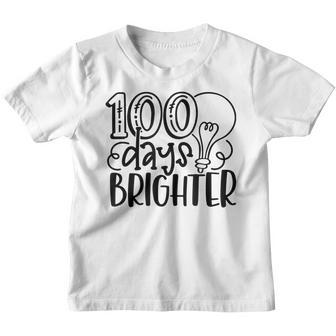 100 Days Brighter Happy 100 Days Of School Back To School  Youth T-shirt