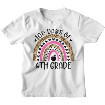 100 Days Of 6Th Grade School Teacher Smarter Rainbow Youth T-shirt - Thegiftio UK